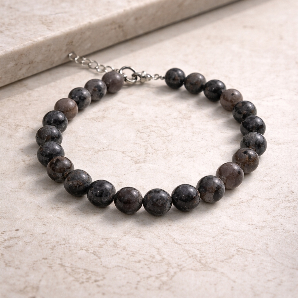 (6) handmade yooperlite stone bracelets